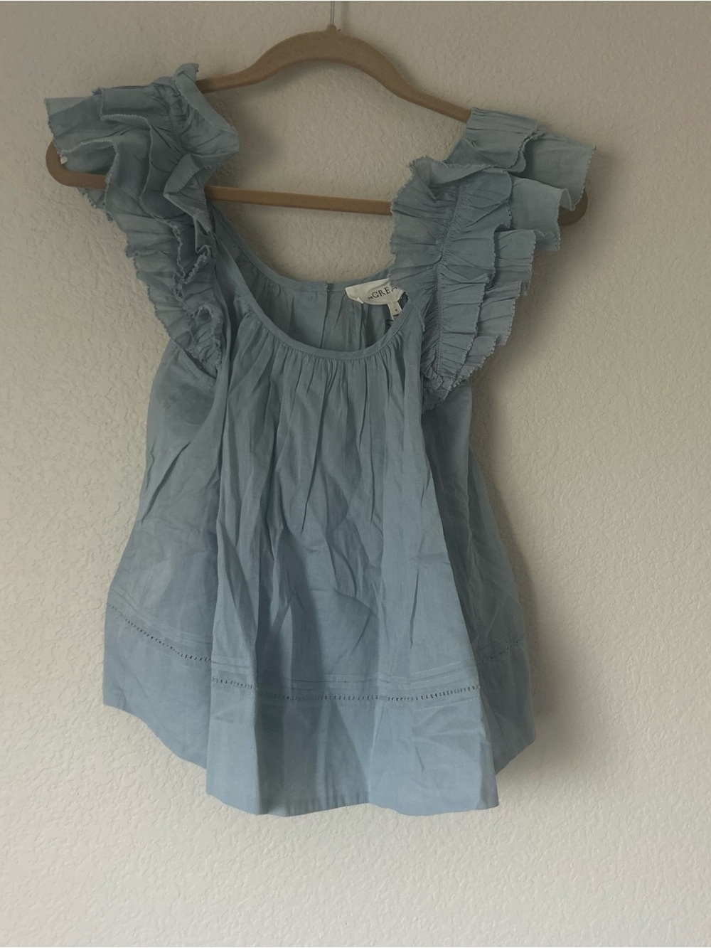 NWT The GREAT The Dove Top in Cornflower - Picture 3 of 7